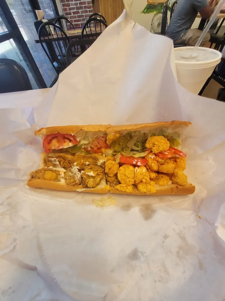 1 2 Oyster & 1 2 Shrimp PO Boy