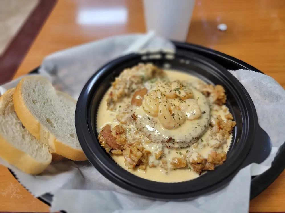 Crab Cake over Jambalaya